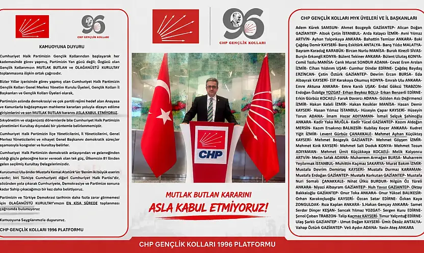 CHP'de bu kez 'Gençler' inisiyatif aldı. Kayseri'den 10 isim var