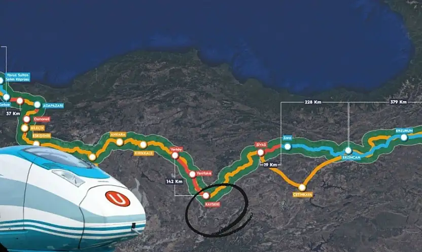 Edirne'den Kars'a uzanıyor! Bu hat ile Kayseri 14 şehre bağlanacak