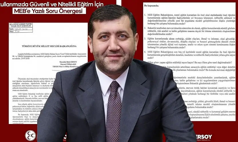 Ersoy, tüm velileri ilgilendiren soruları MEB'e sordu