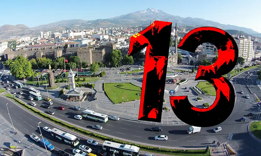 Kayseri 13'üncü oldu!