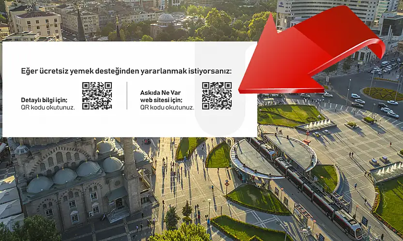 Kayseri'de 'Askıda yemek' uygulaması başladı! Bu kodu okutan ücretsiz yemekten yararlanacak