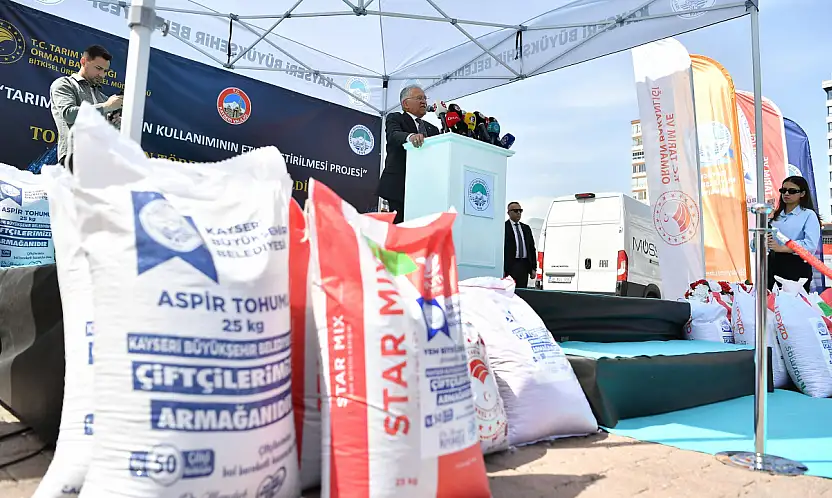 Kayseri'de çiftçiye büyük jest! Tonlarca dağıtıldı