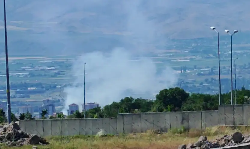 Kayseri'de dumanlar yükseliyor