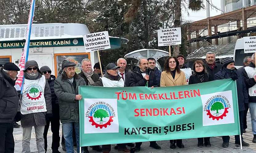 Kayseri'de Emekliler eylem yaptı!