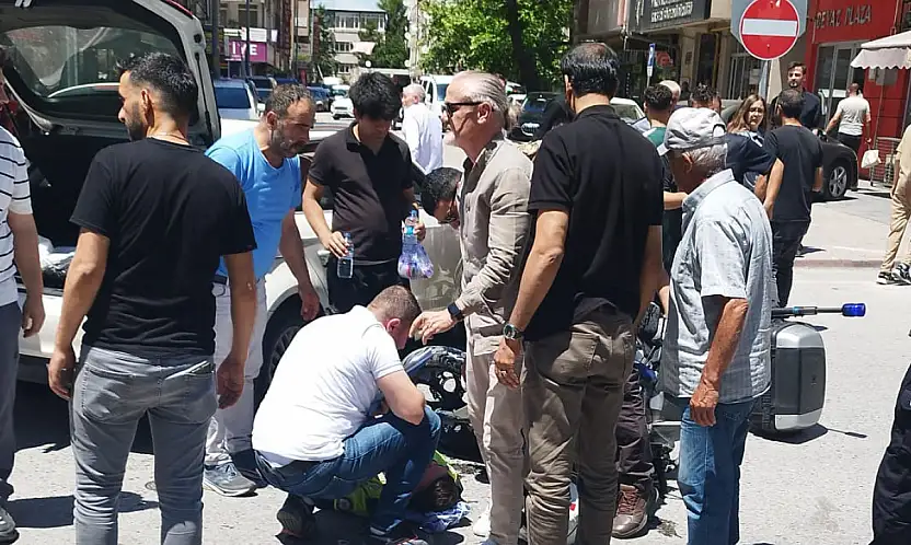 Kayseri'de olayı gören oraya koştu! Polis memuru hastaneye kaldırıldı