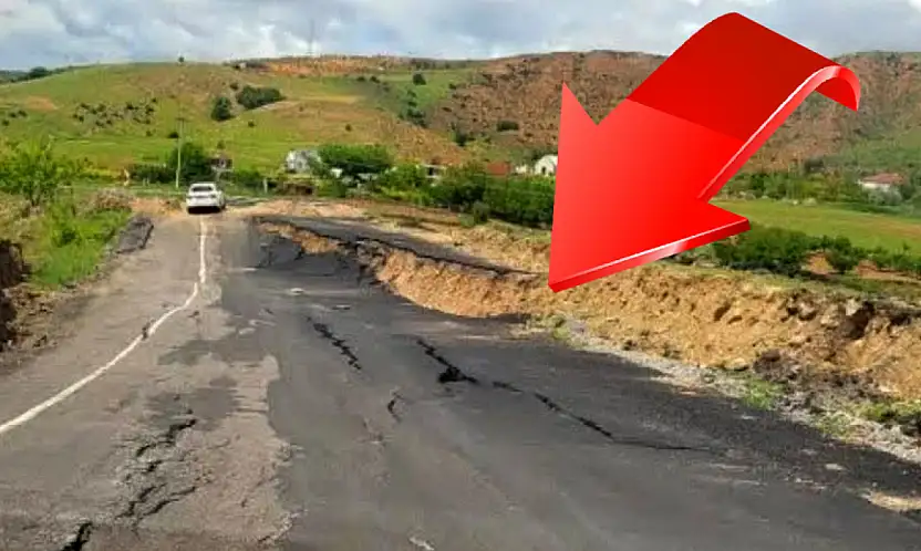 Kayseri'de çöken ve kapanan yolla ilgili Bakan'dan açıklama! Bakın neden oluyormuş?
