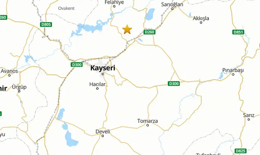 Kayseri'de korkutan sarsıntı