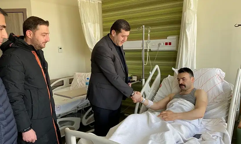 Kayseri'de operasyonda yaralandı! Baki Ersoy hastanede ziyaret etti
