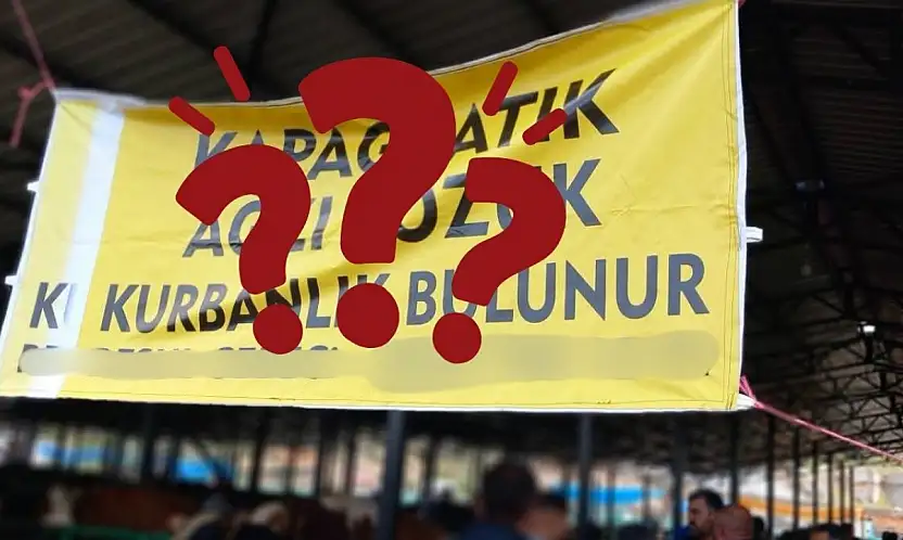 Kayseri'de şaşırtan kurbanlık afişi! Gören bir daha baktı