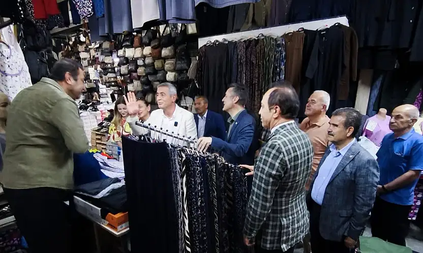 Kayseri'de selin vuruğu 800 yıllık çarşıda dert dinlediler