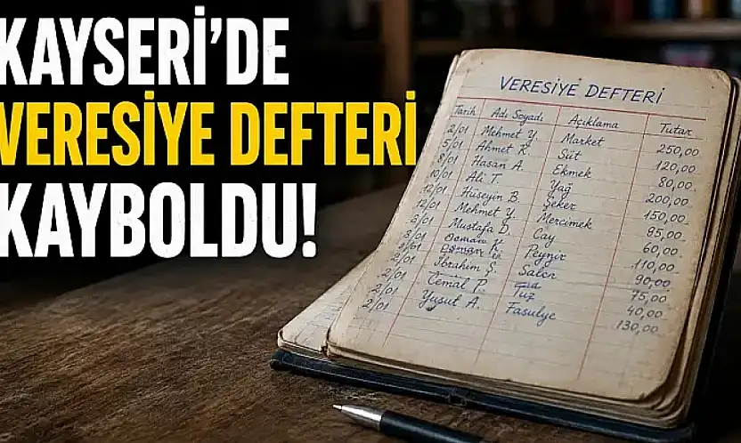 Kayseri'de veresiye defteri kayboldu! Defter kimin eline geçti?