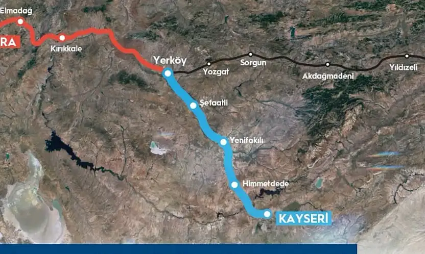 Kayseri'de yıllık 5,5 milyon yolcu ve 3 milyon ton yük taşıyacak proje