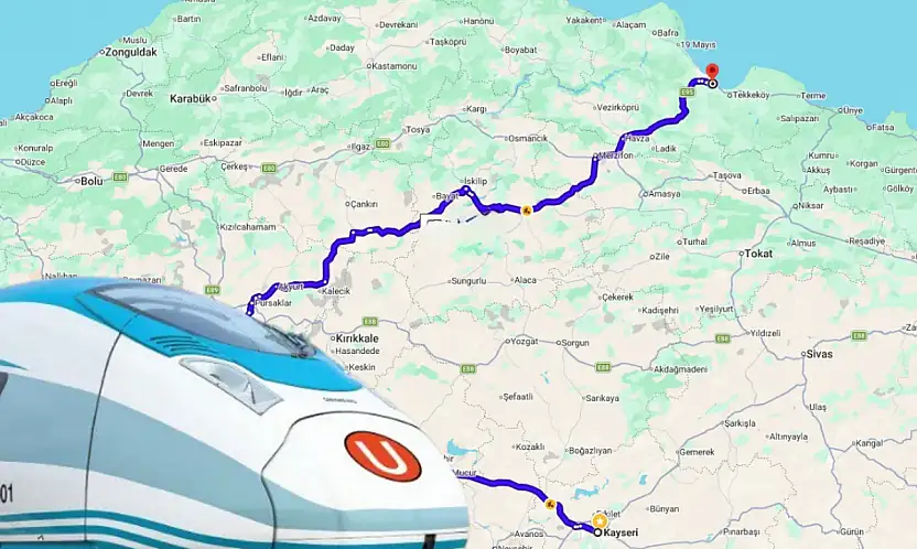 Kayseri-Samsun arası kısalıyor! Ulaşım 4 saat 15 dakika olacak