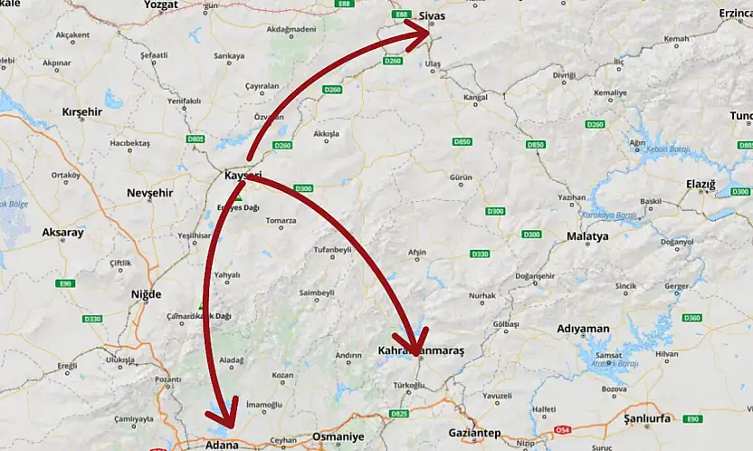 Kayseri, Sivas ve Maraş'ı solladı! Adana'ya yetişemedi