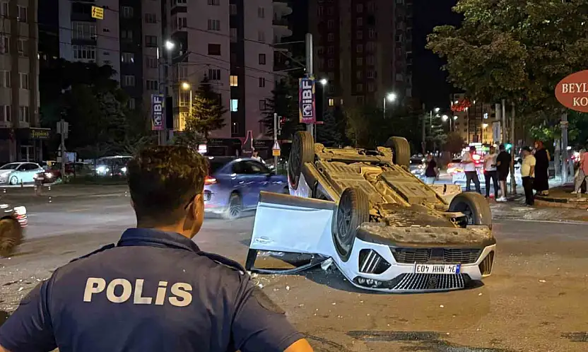 Kayseri'de kaza! Araç takla attı, içinde 3 kişi vardı