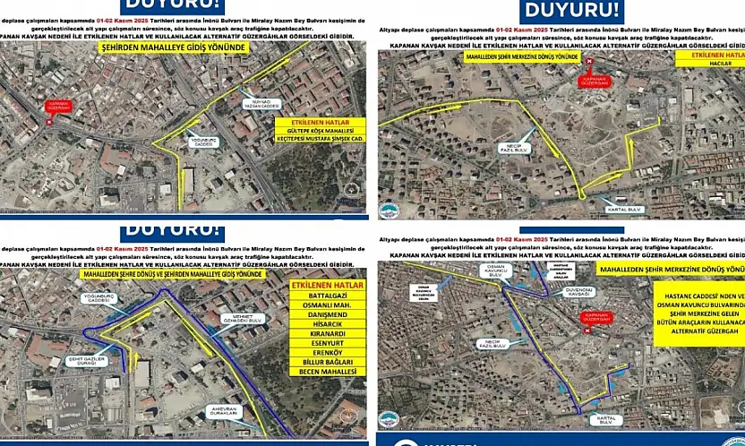 Sürücüler dikkat! Kayseri'de bu yollar trafiğe kapatıldı