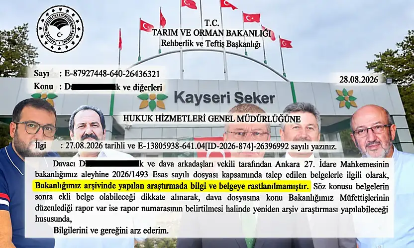 Tarım Bakanlığı'ndan Mahkeme'ye Hüseyin Akay'ı şok edici yanıt!