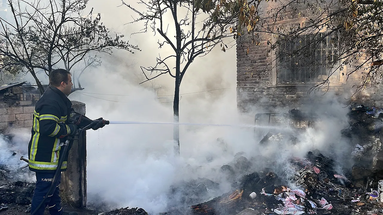 Kayseri'de korkutan yangın