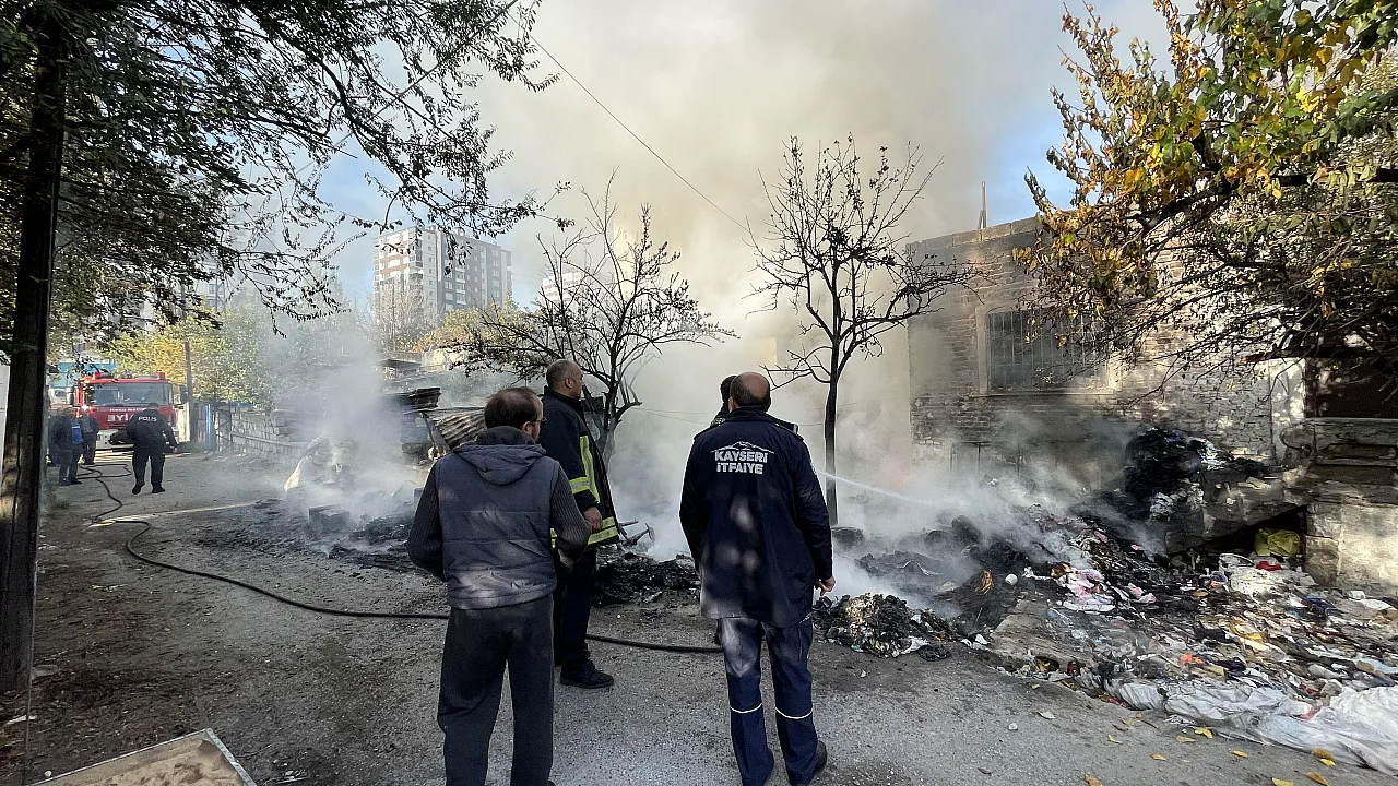 Kayseri'de korkutan yangın