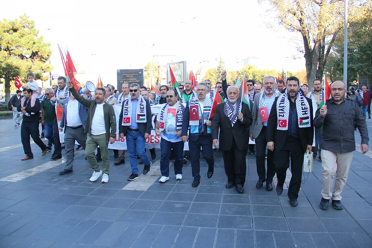Kayseri'de İsrail'i protestosu