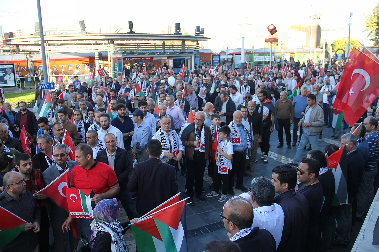 Kayseri'de İsrail'i protestosu