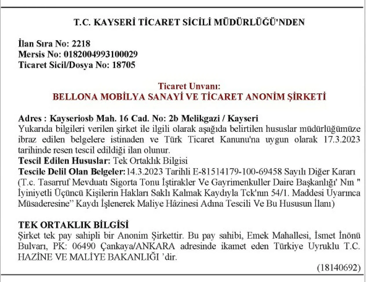 Boydaklar'ın hissesinin Erciyes Anadolu Holding'e geçtiği ilan edildi!