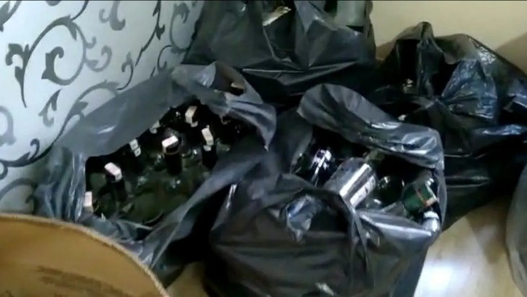 278 şişe sahte alkol ele geçirildi