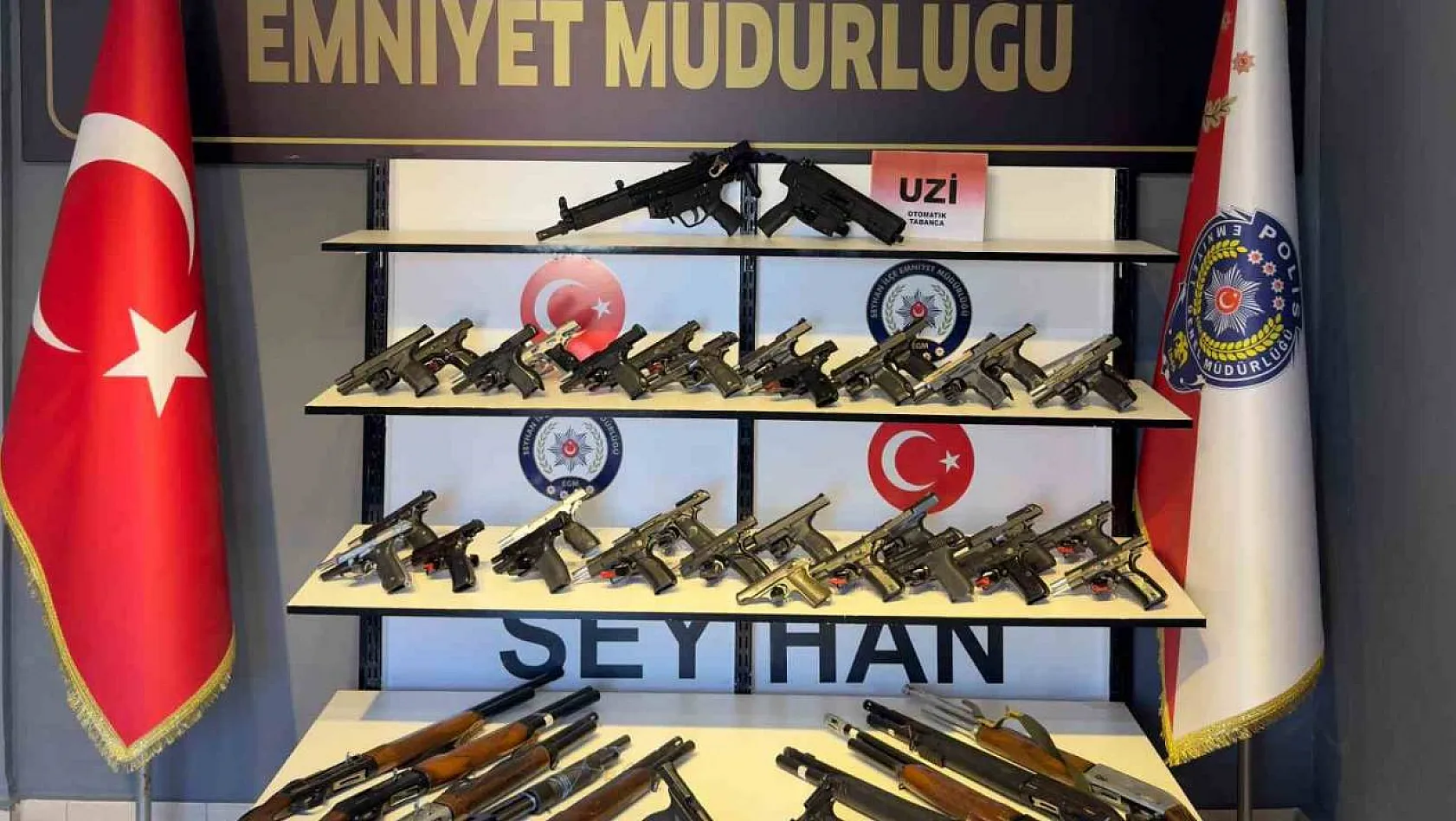 Adana'da 54 ruhsatsız silah ele geçirildi