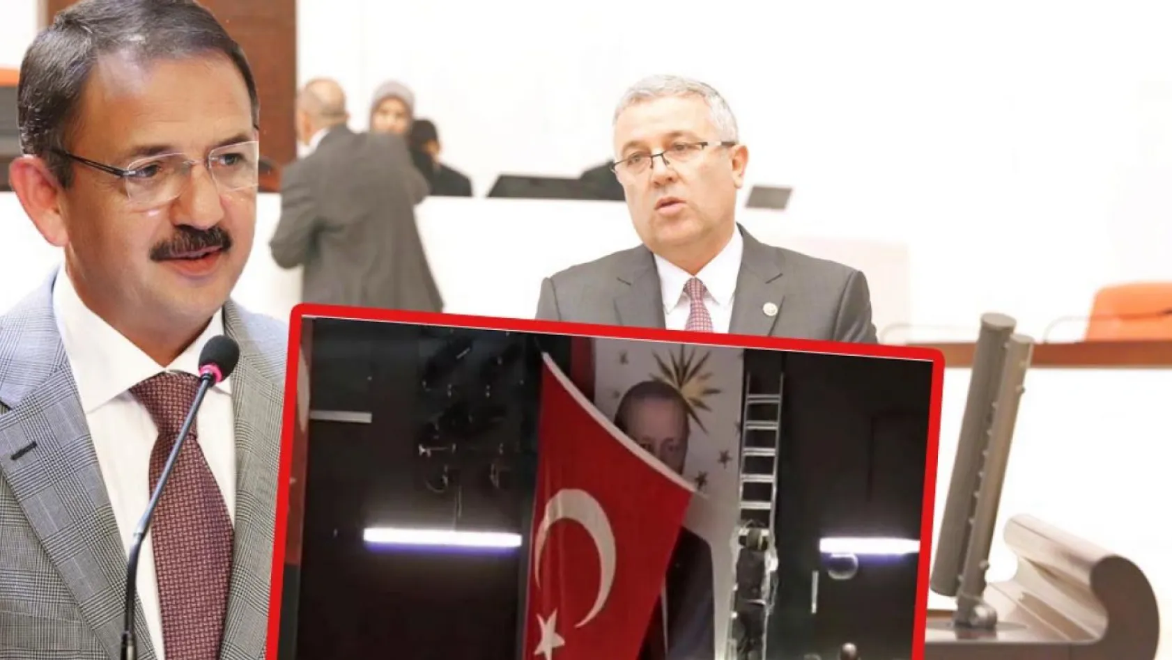 AK Parti ve CHP arasında Türk Bayrağı ve Erdoğan resmi düellosu!