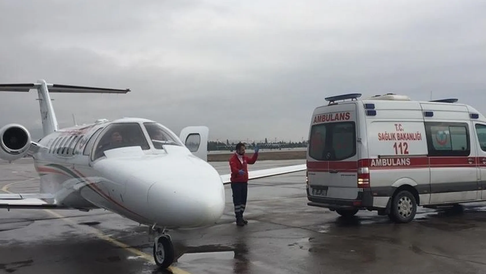 15 aylık bebek uçak ambulansla Erzurum'dan Kayseri'ye getirildi