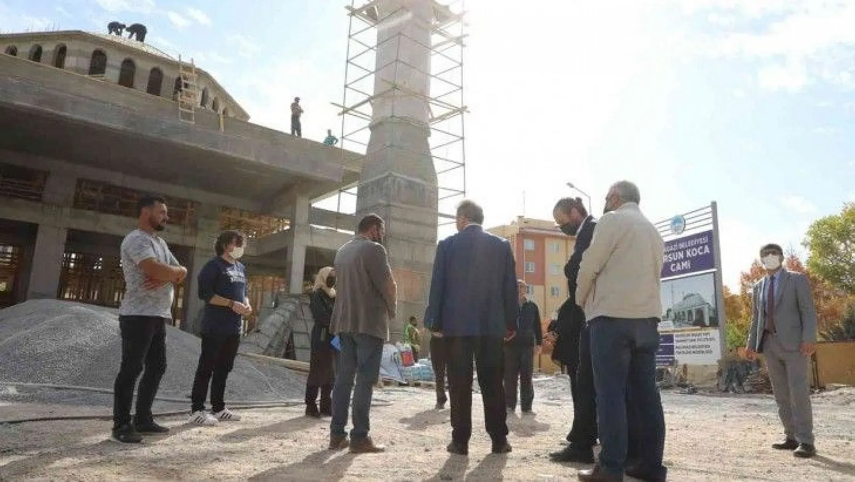 Palancıoğlu Dursun Koca Cami'nin inşaatını inceledi