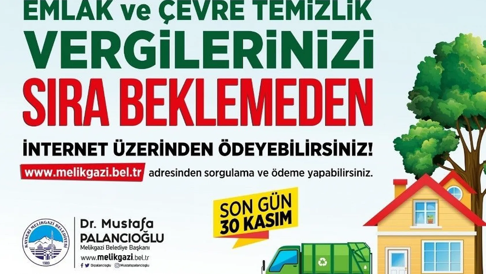 Başkan Palancıoğlu: Emlak vergisi taksidini unutmayın