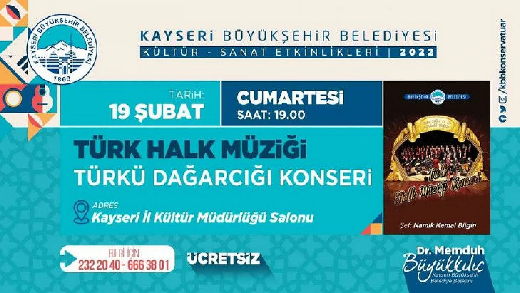 Büyükşehir 'Türkü Dağarcığı' Konseri düzenleyecek