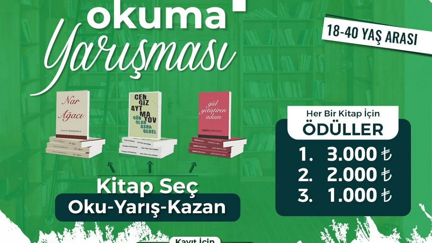Kayseri'de 'Kitap Okuma' yarışması