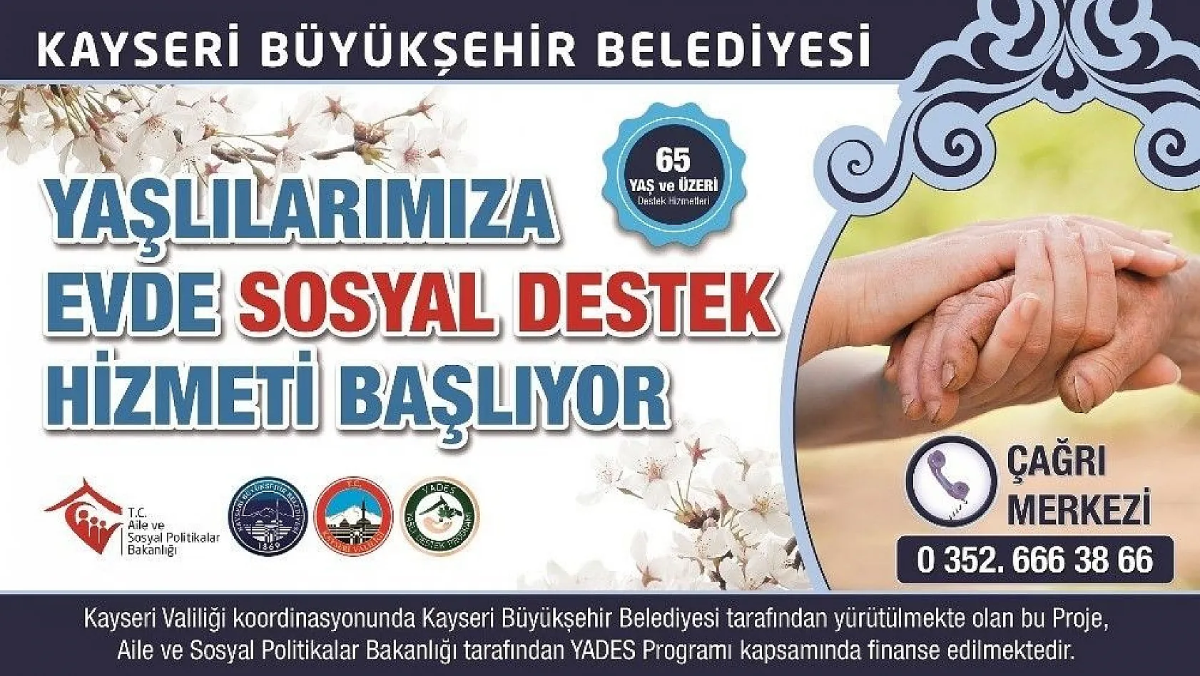 Yaşlı Destek Programı Kayseri'de uygulamaya başlıyor