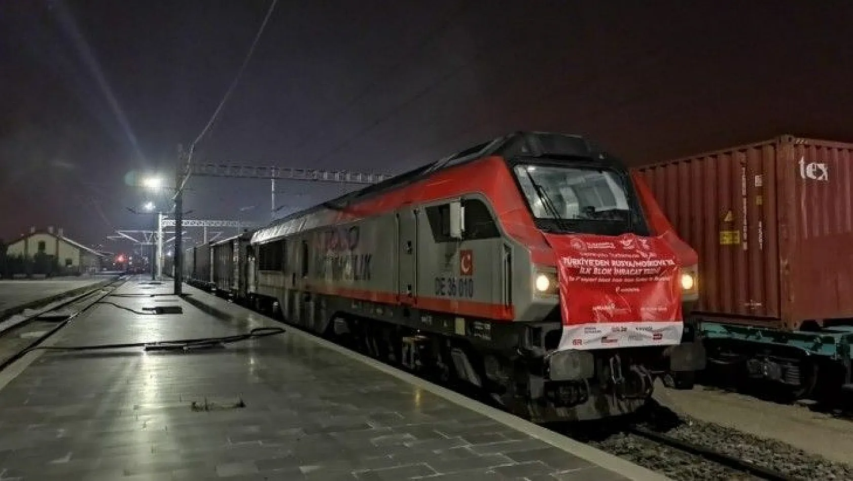Çin ve Rusya'ya giden ihracat treni Kayseri'de