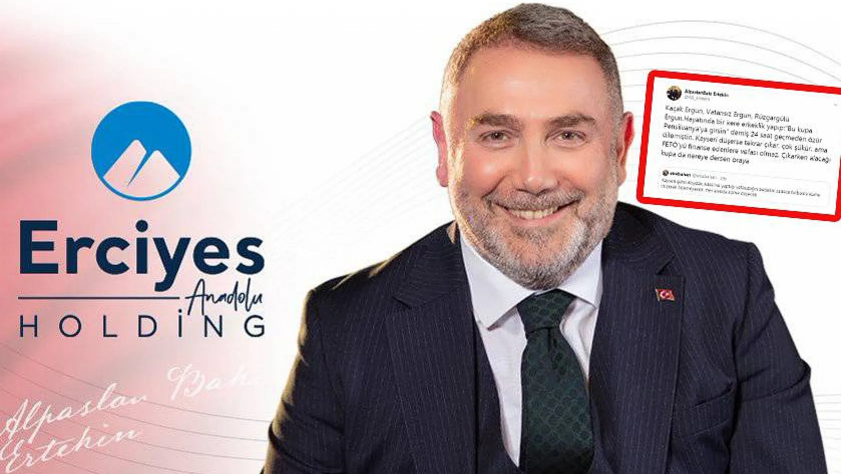 Erciyes Anadolu Holding CEO Ertekin'den  FETÖ firarisine Kayserispor cevabı