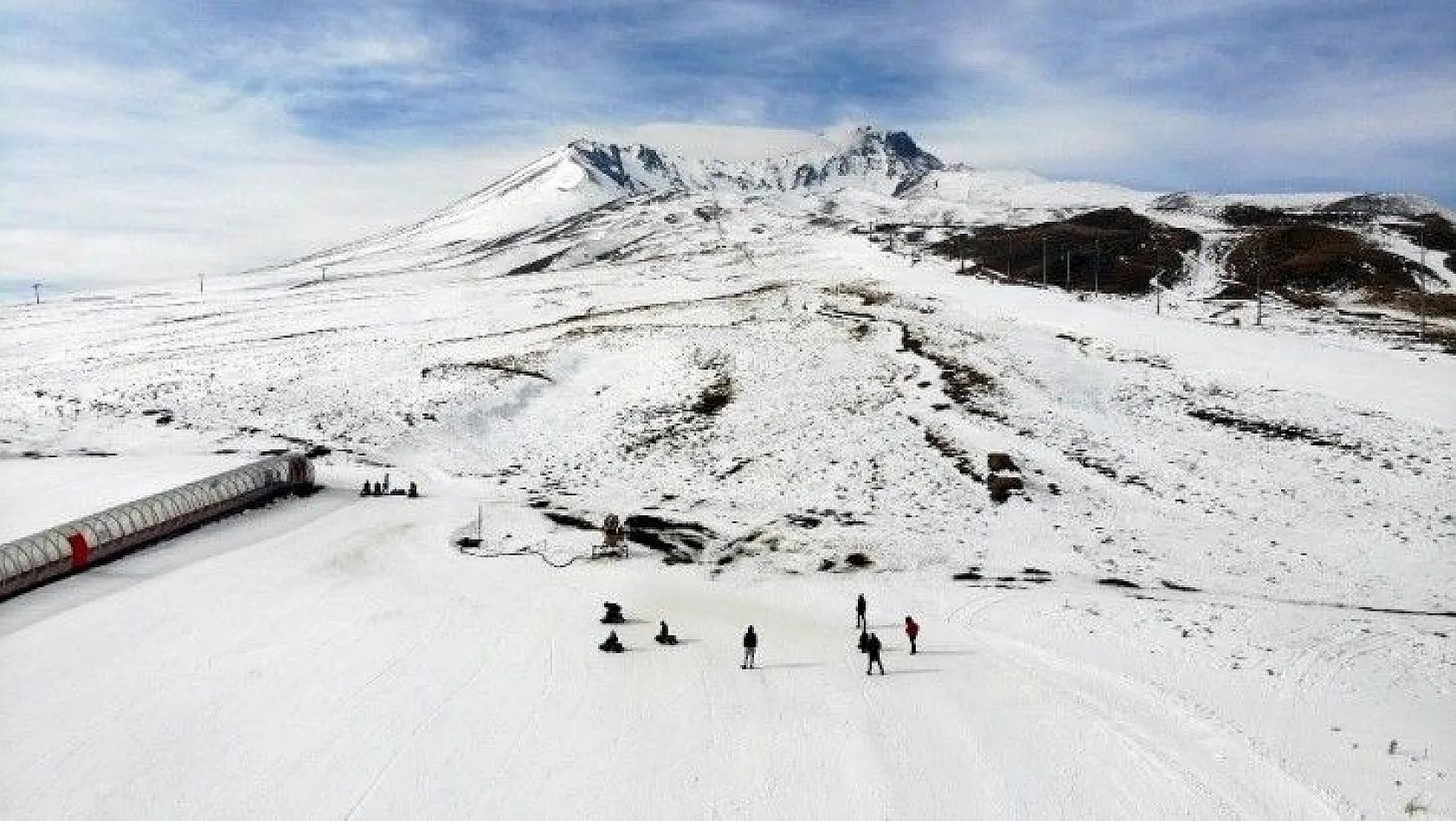 Erciyes Kayak Merkezi sessizliğe büründü