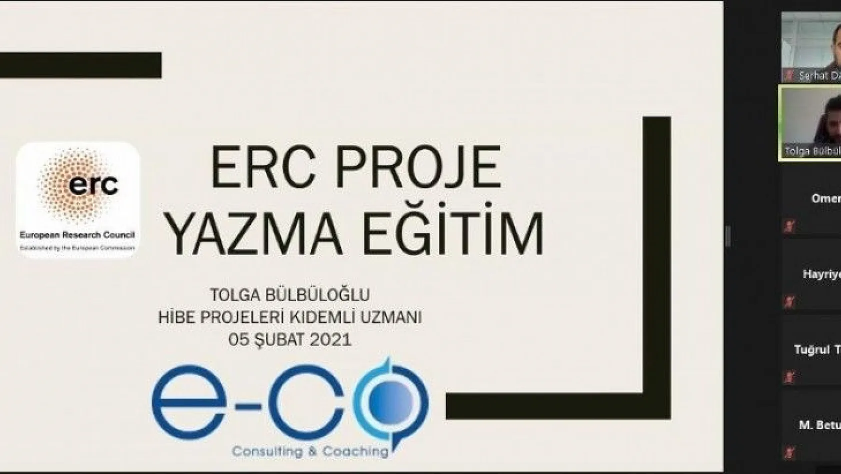 ERC ile İlgili Uygulamalı Proje Yazma Eğitimi Düzenlendi
