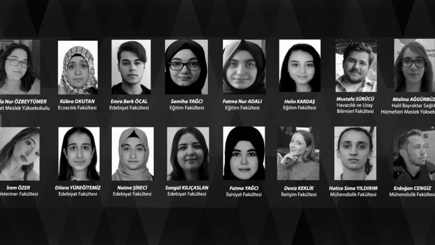 Erciyes Üniversitesi hayatını kaybeden öğrencileri anıyor