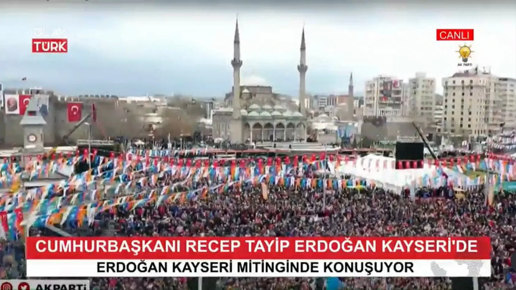 AK Parti Kayseri mitingine kaç kişi katıldı? Cumhurbaşkanı açıkladı…