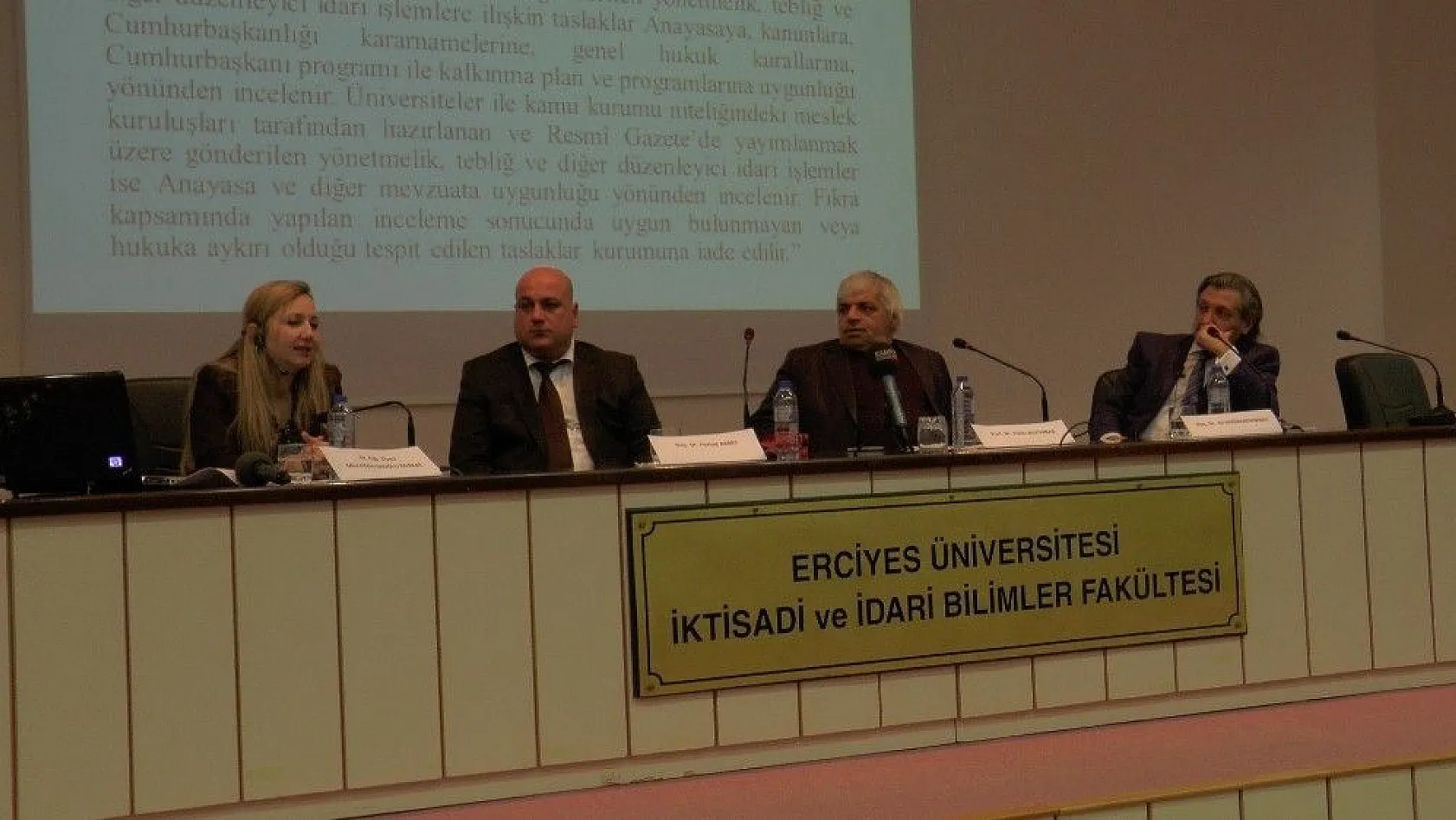 ERÜ'de Cumhurbaşkanlığı Hükumet Sistemi paneli düzenlendi
