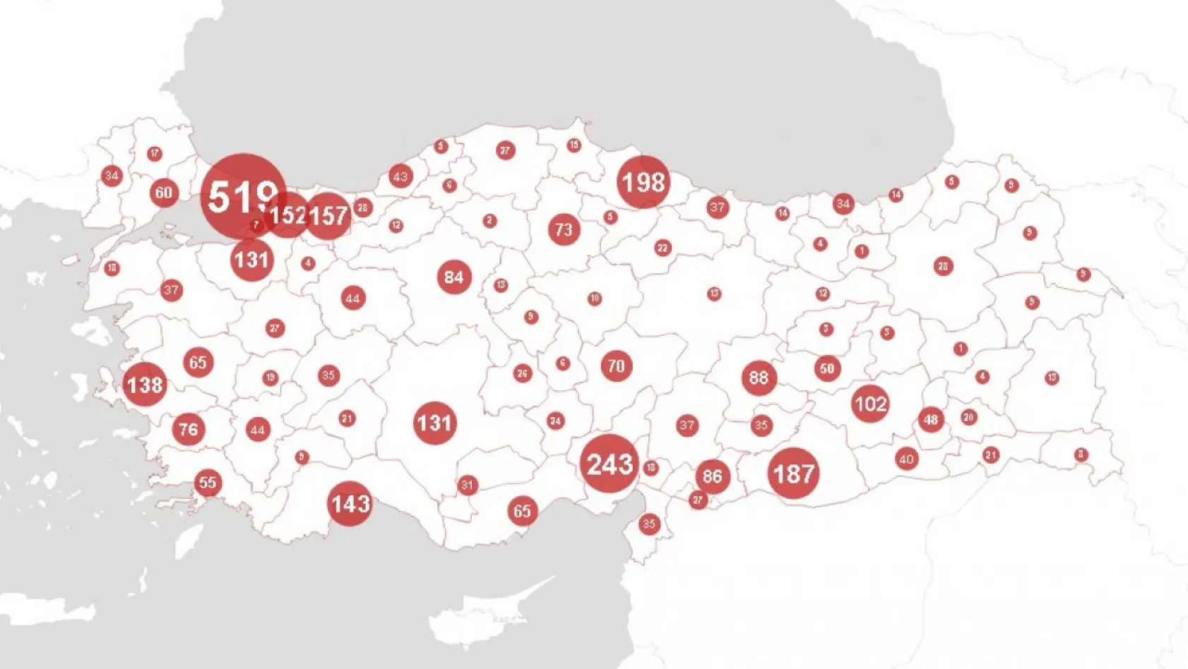İşte şiddet haritasında Kayseri'nin durumu: 42 kişi öldü!