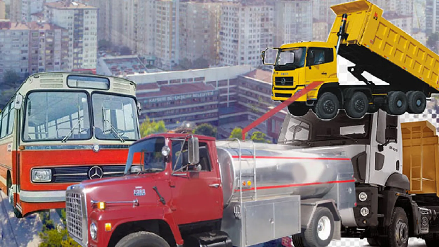 Kayseri Büyükşehir Belediyesi artan masraflar nedeniyle kamyon, tanker, otobüs satacak!