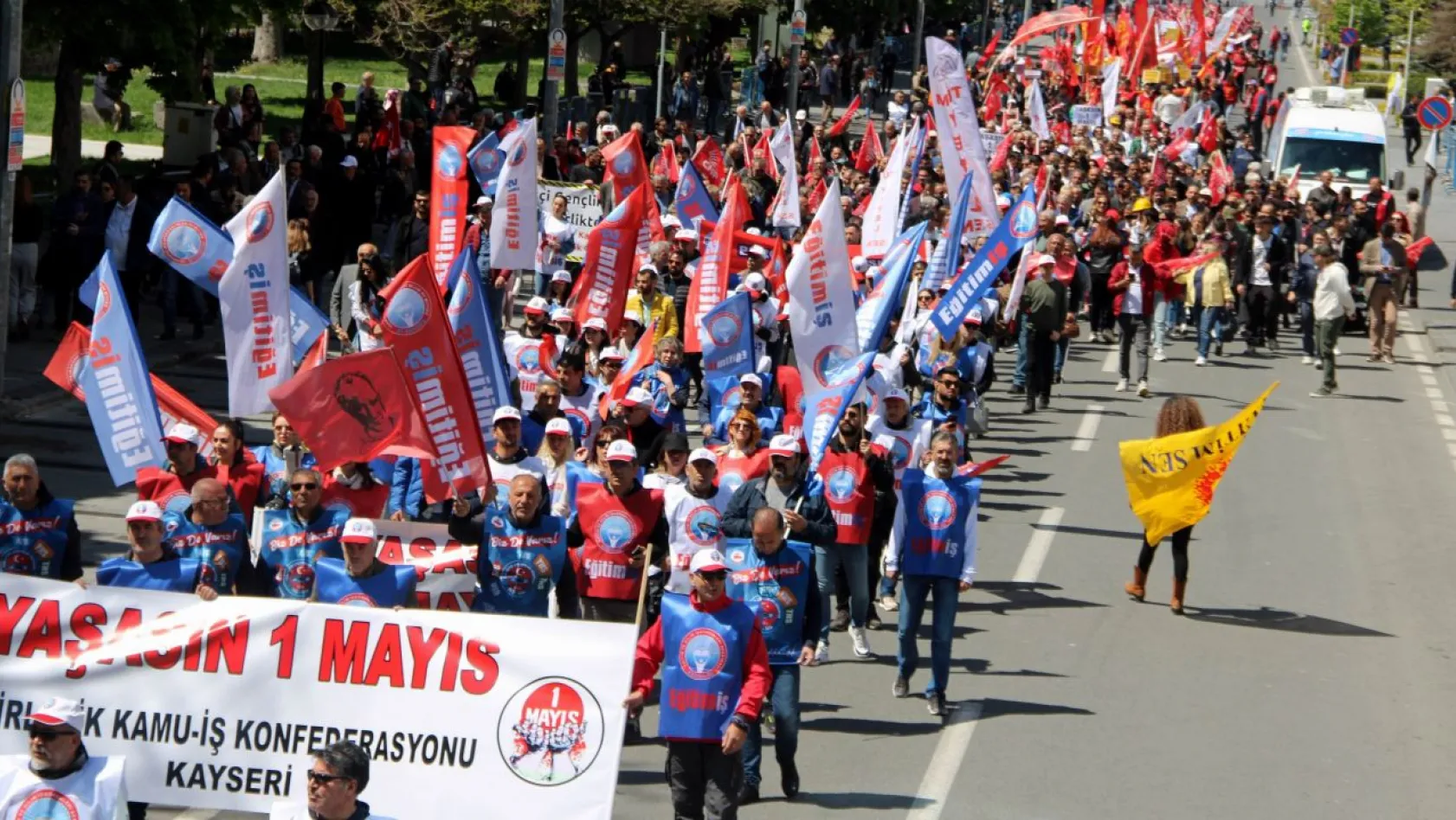 Kayseri'de 1 Mayıs coşkusu yaşandı
