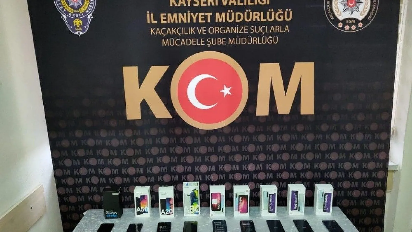 Kayseri'de 125 adet kaçak cep telefonu yakalandı