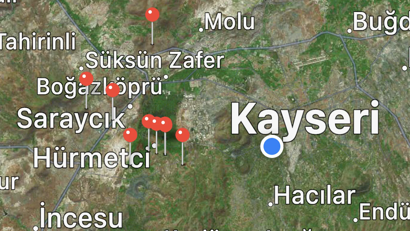 Kayseri'de bir gecede 9 deprem