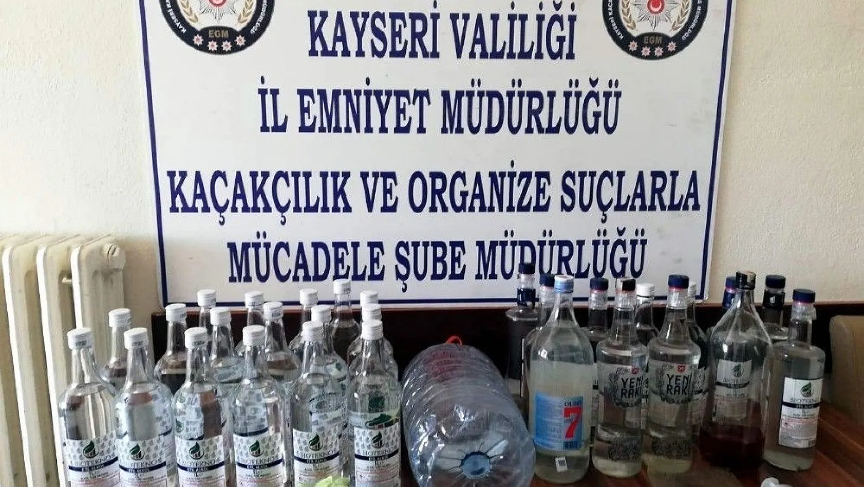 Kayseri'de kaçak alkol operasyonu