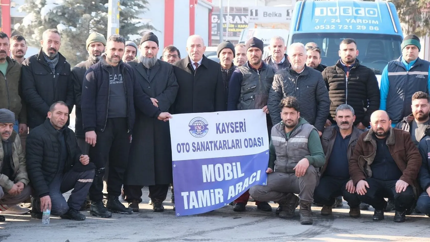 Kayseri'den deprem bölgesine araç tamir ve bakım ekibi gönderildi