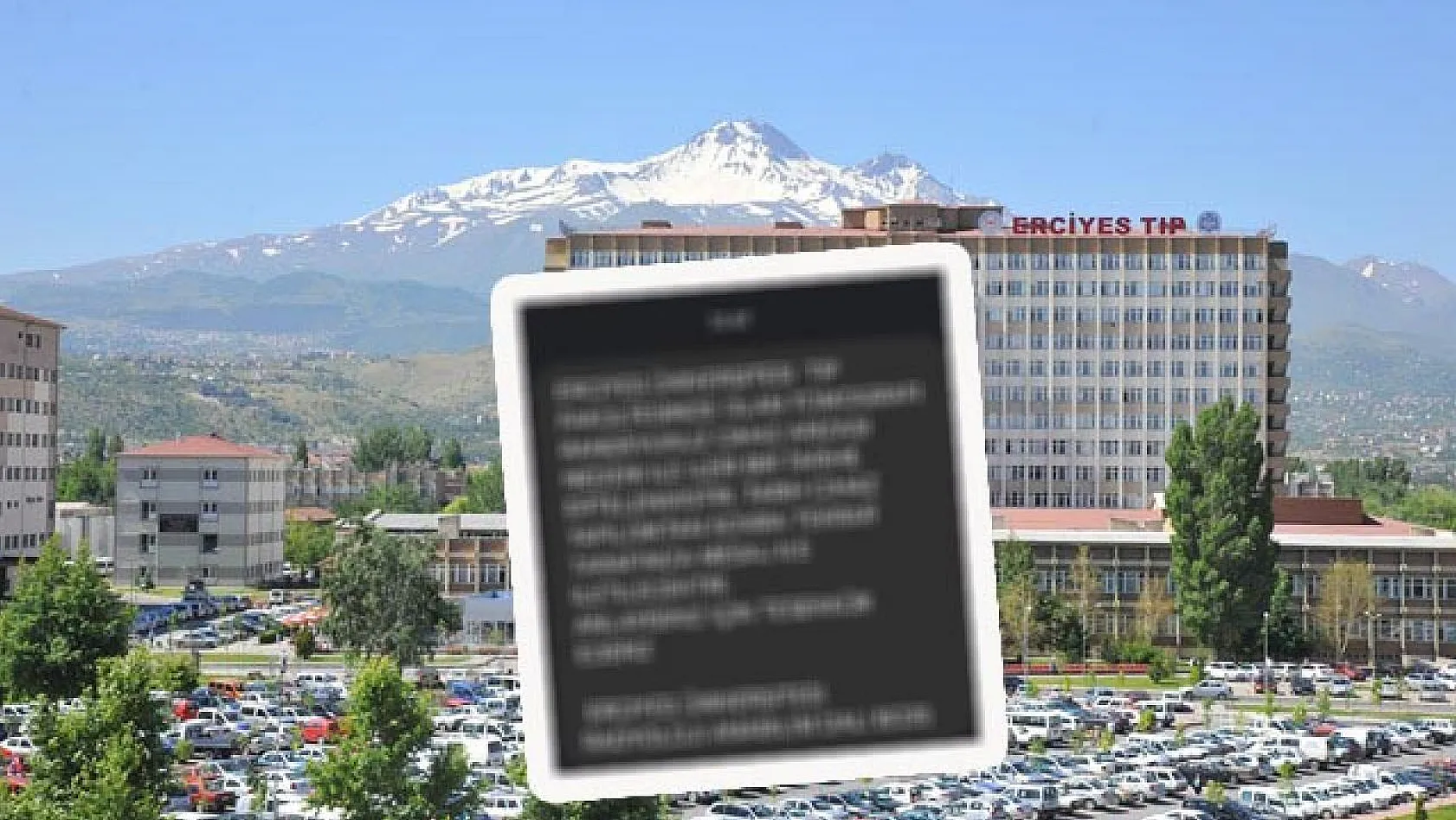 Kayseri Erciyes Üniversitesi'nde vatandaşları şok eden mesaj!